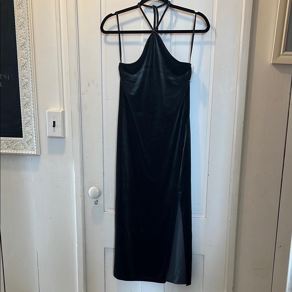 Banana Republic Black Sheath Halter Dress